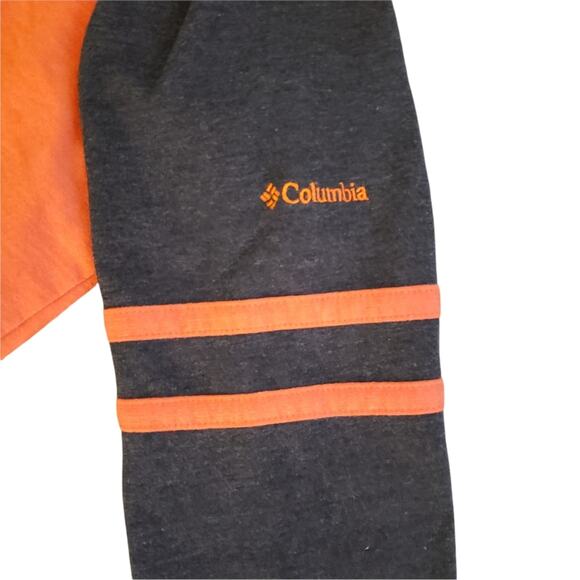 Columbia Oregon State Raglan Striped V Neck Hoodie Size Medium Beavers Football - Picture 3 of 5